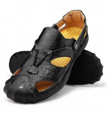 Qiucdzi Leather Sandals Outdoor Breathable