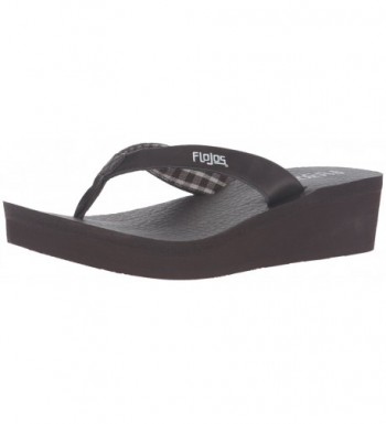 FLOJOS Womens Wedge Sandal Brown