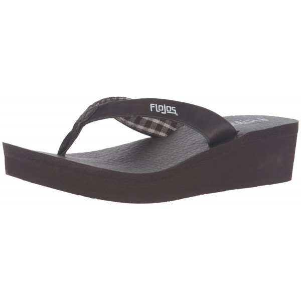 FLOJOS Womens Wedge Sandal Brown