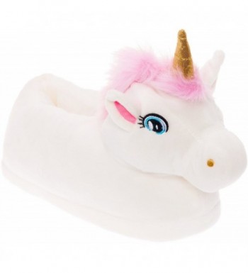 Silver Lilly Unicorn Plush Slippers