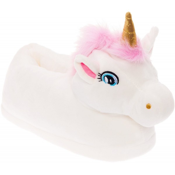 Silver Lilly Unicorn Plush Slippers