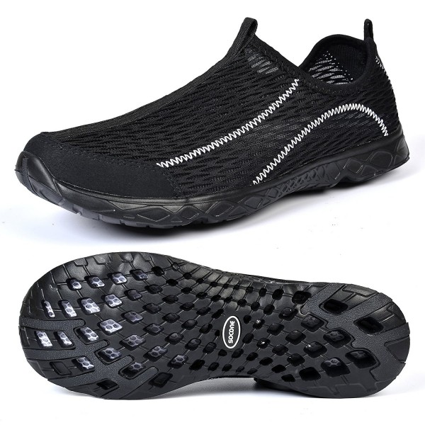 Women's Water Shoes Mesh Quick Drying Beach Shoes - Black1968 - C61838Y5IT9