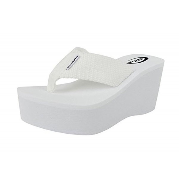 white wedge flip flops womens