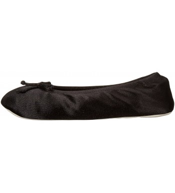 Women's Satin Ballerina Slipper - Black - CO12N4R58O7