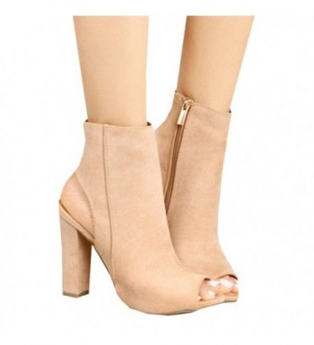 Taoliyuan Womens Cutout Stacked Booties