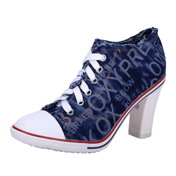 fereshte Womens Fashion Sneakers Blue