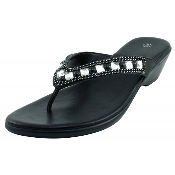 Cambridge Select Studded Rhinestone Flip Flop