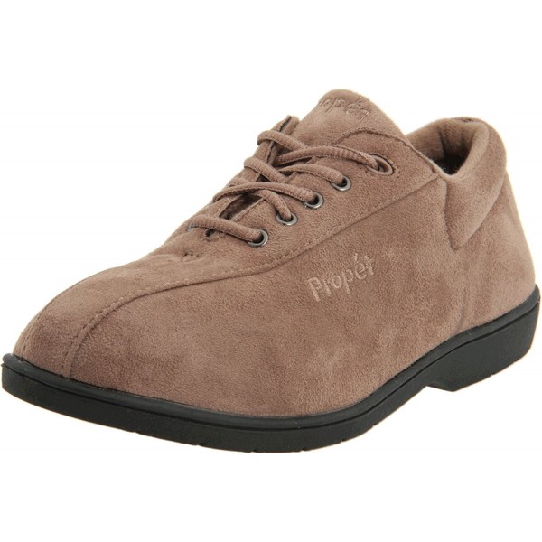 Propet Women's Stephanie Lace-Up - Taupe Velour - CD116069MZT