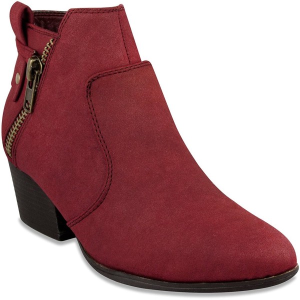 Rampage Womens TAPIOCA Bootie Burgundy