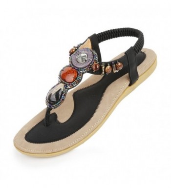 Zicac Womens Bohemian Beaded Sandals