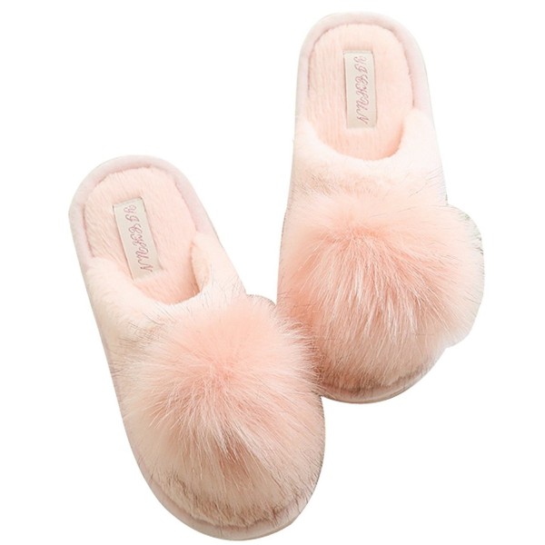 pink fuzzy sandals