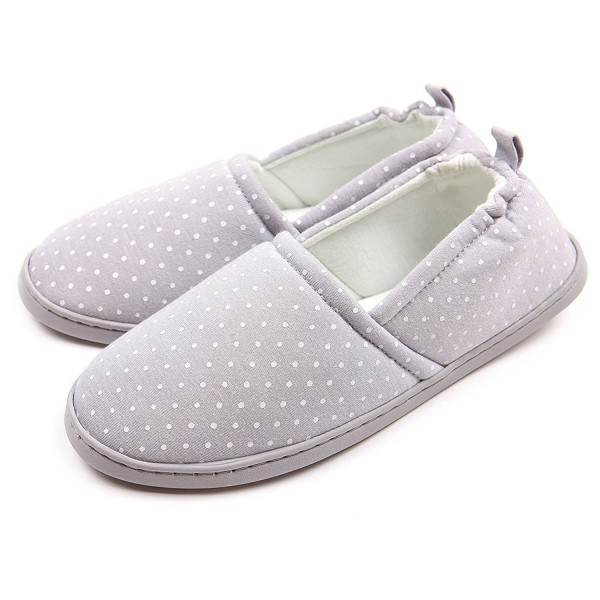 Women Comfortable Polka Dot Washable Indoor Slippers Soft Sole House ...