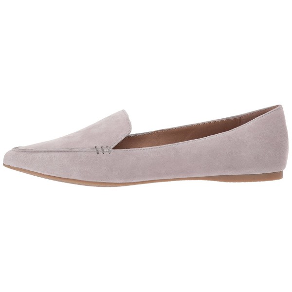Women's Feather Loafer Flat - Grey Suede - CA184IDLGXH