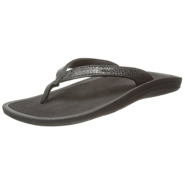 OluKai Womens Black Kulapa Sandal