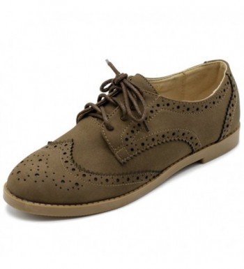 Ollio Womens Wingtip Nubuck Oxford