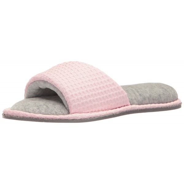 Dearfoams Womens Textured Slide Slipper