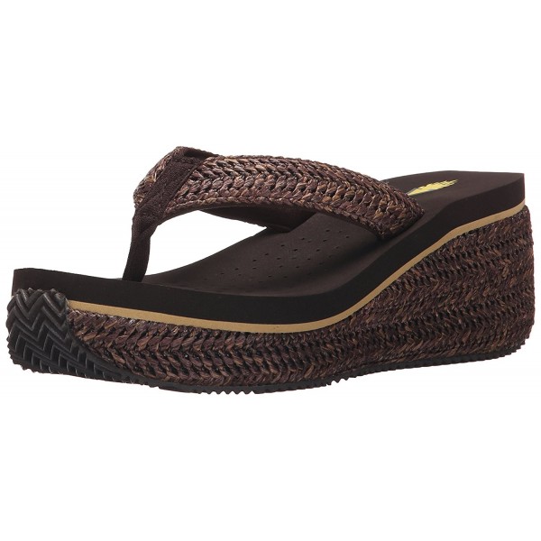 Volatile Womens Marine Wedge Sandal