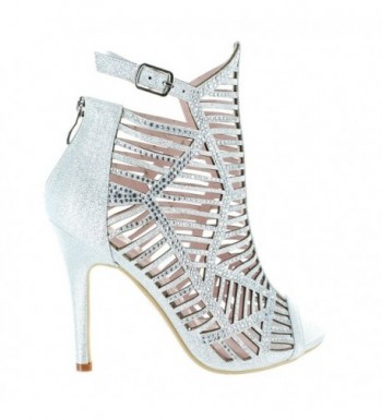 Urban Heels Womens Silver Glitter