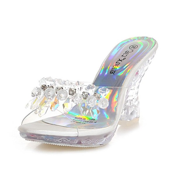 Platform Crystal Sparkling Diamonds Transparent