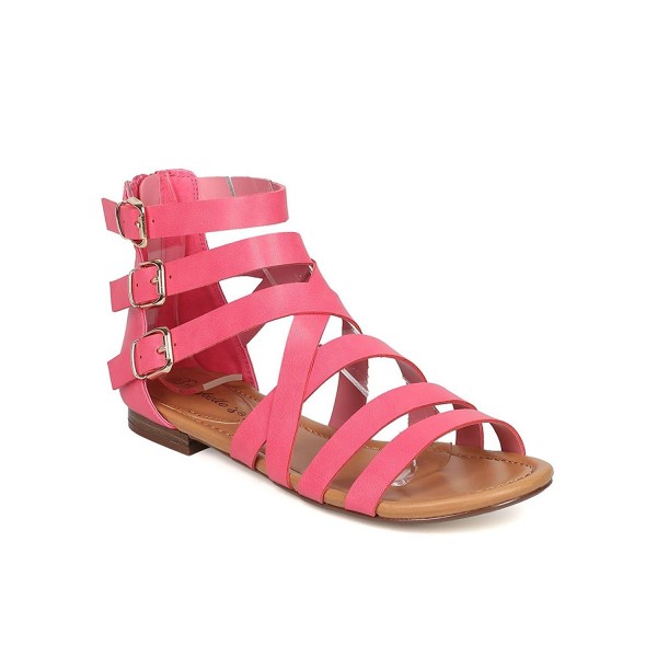 Breckelles Women Leatherette Gladiator Sandal