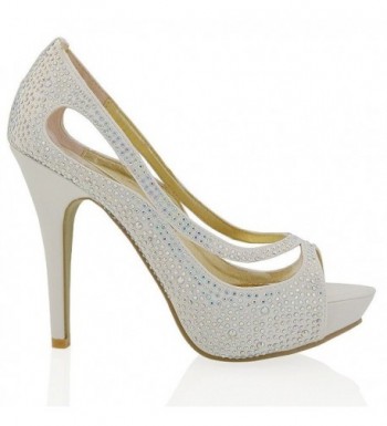 Essex Womens Platform Diamante Bridal