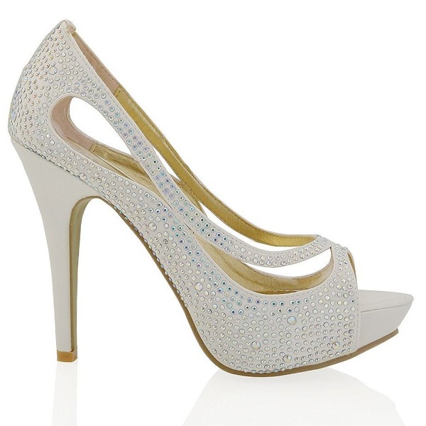 Essex Womens Platform Diamante Bridal