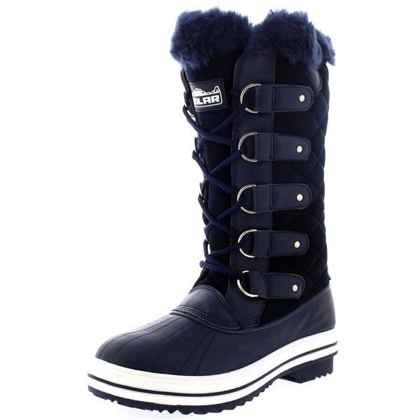 polar women's nylon tall winter snow boot