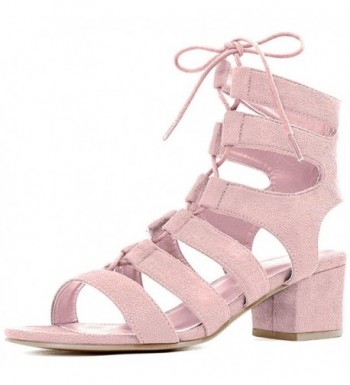 Allegra Cutout Chunky Lace Up Sandals