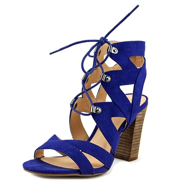 Women's barnie Heeled Sandal - Blue - C817YXMGADH