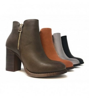 MVE SHOES Crisscross Stacked Booties