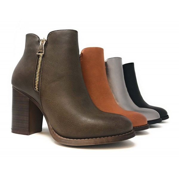 MVE SHOES Crisscross Stacked Booties