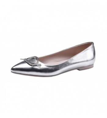 Verocara Womens Pointed Comfortable Silver