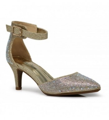 Enzo Romeo Sandals Ballerina Rhinestone