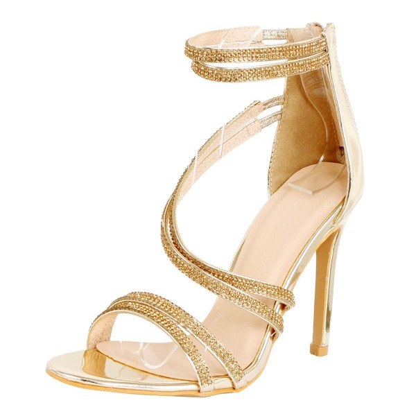 women's metallic heels