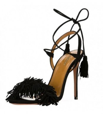 Modemoven Womens Fringe Sandals Stilettos