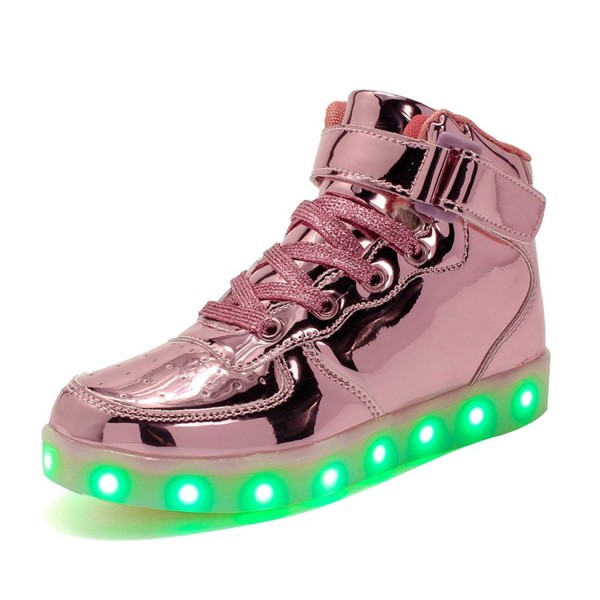 Adult High Top LED Light Up 11 Colors USB Charging Flashing Sneakers ...