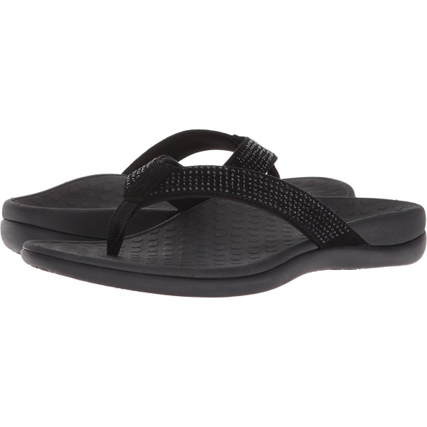 Vionic Womens Tide Rhinestones Black
