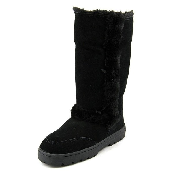 Womens Witty Round Toe Ankle Cold Weather Boots - Black - CQ112HBC3QL