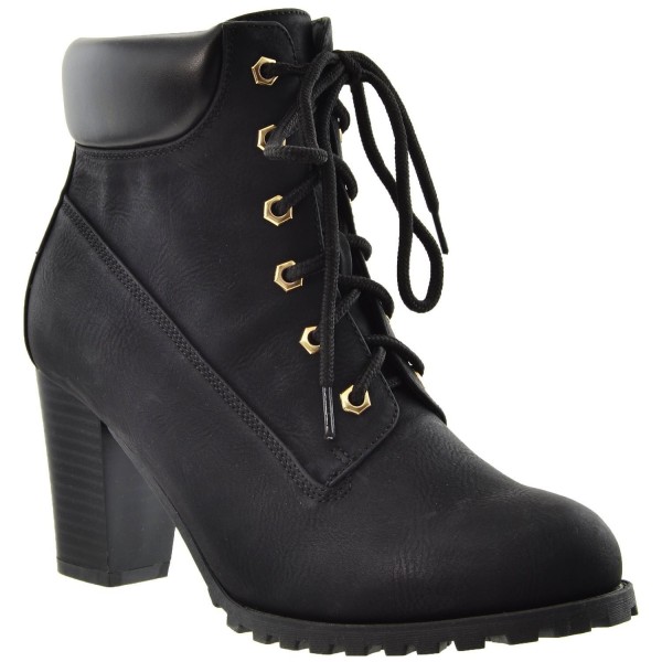 Womens Ankle Stacked Padded Booties