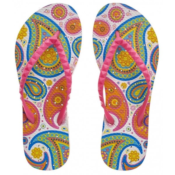 Womens Antimicrobial Shower Sandals - Paisley - C8183NIYIL2