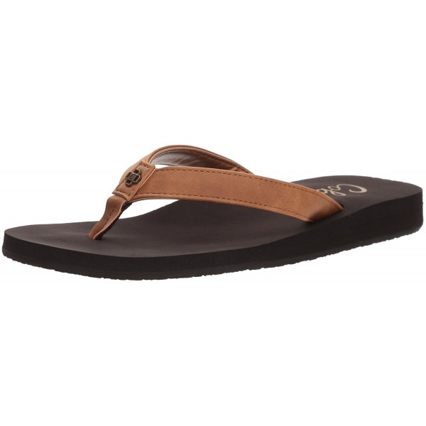 Cobian Womens Skinny Flip Flop Caramel