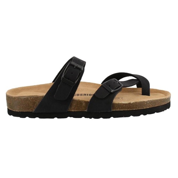 Womens Cushionaire Slide Sandals Black