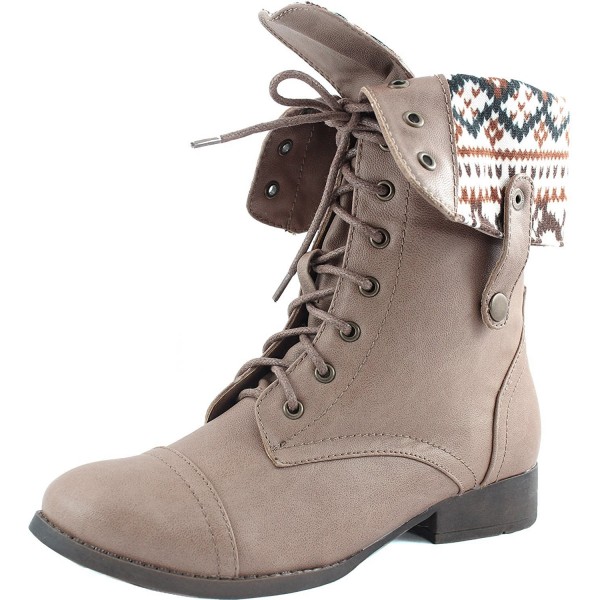 Elegant Footwear Fold Over Lace Up Stacked