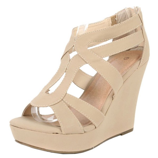 Strappy Platform Lindy 03 Beige 8 5