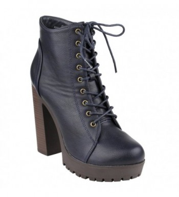 Beston Womens Platform Stacked Booties