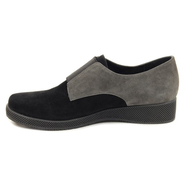 Women's Alfi Loafers Shoes - Black Suede/Grey Suede/Black Elastic ...