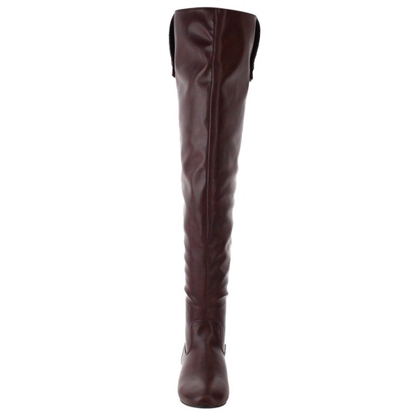 over the knee flat boots with zipper