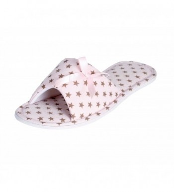 KushyShoo Womens Bowknot Cotton Slippers