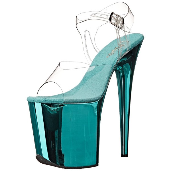 Pleaser Womens Flam808 Platform Turquoise