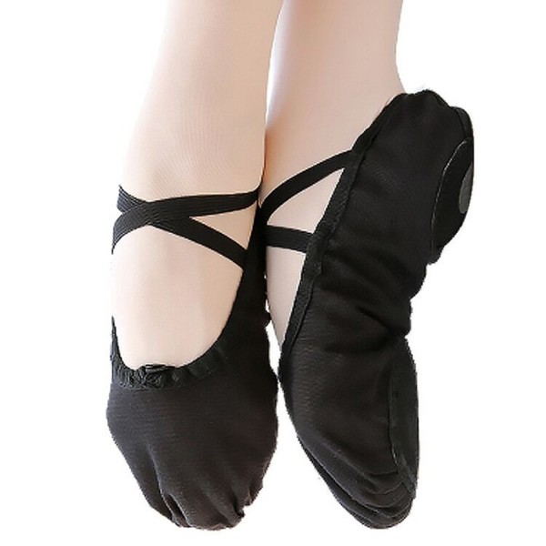 black ballet dance shoes